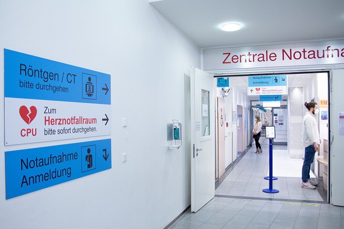 Anmeldebereich einer Notaufnahme im Krankenhaus